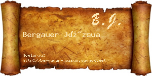 Bergauer Józsua névjegykártya